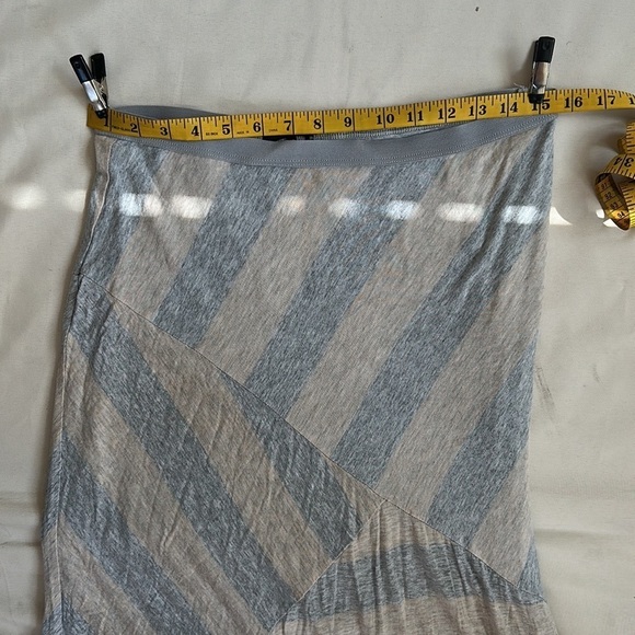 Tart Collection Light Gray Striped Long Maxi Skirt - Picture 10 of 12